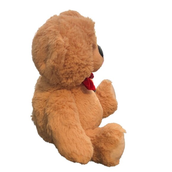 EDI Teddy Bear Tan for Edible Arrangements Red Bow Tie 2017  9" Tall - Picture 4 of 9